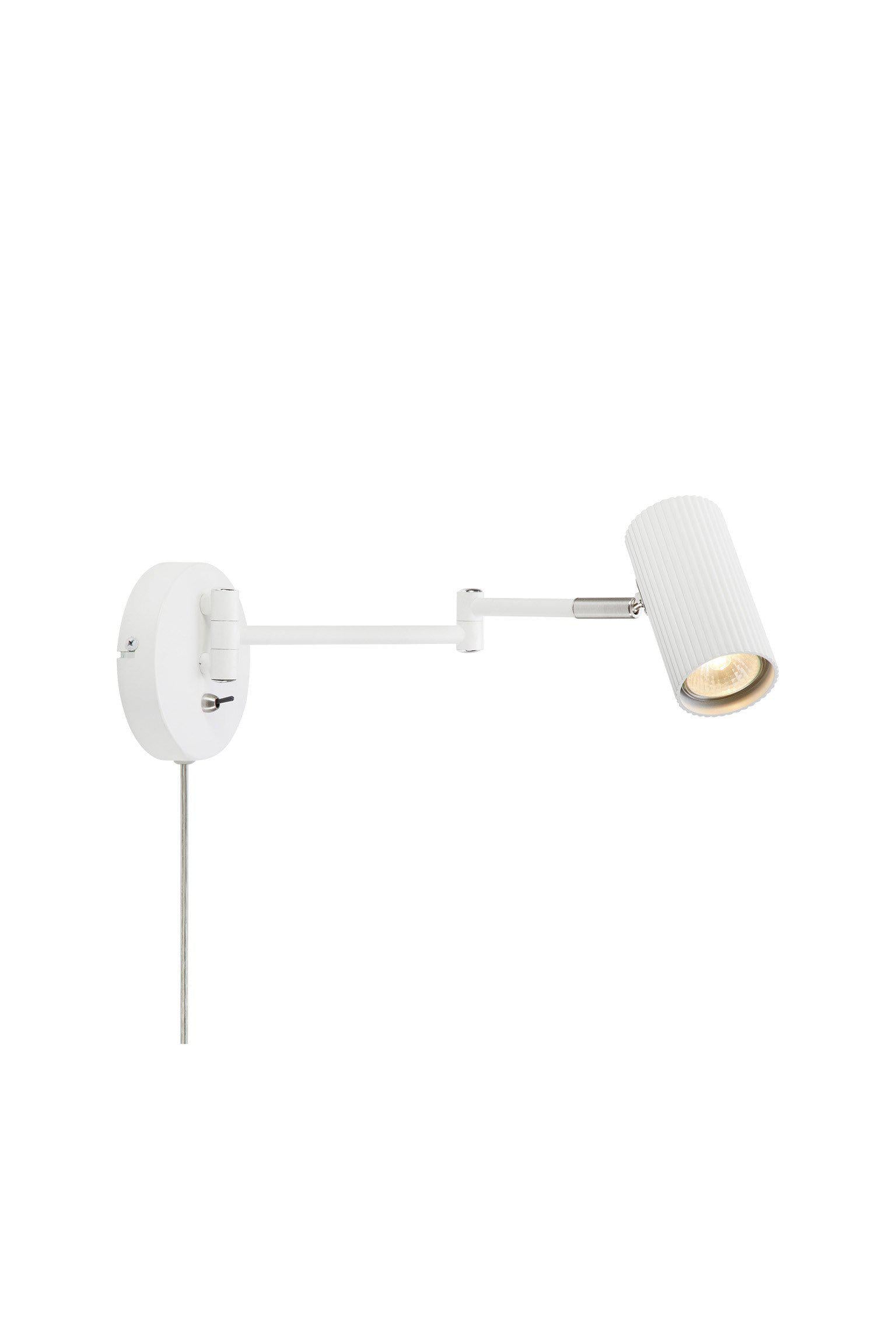COSTILLA vägglampa Swing Arm 1L White/Satin Nickel