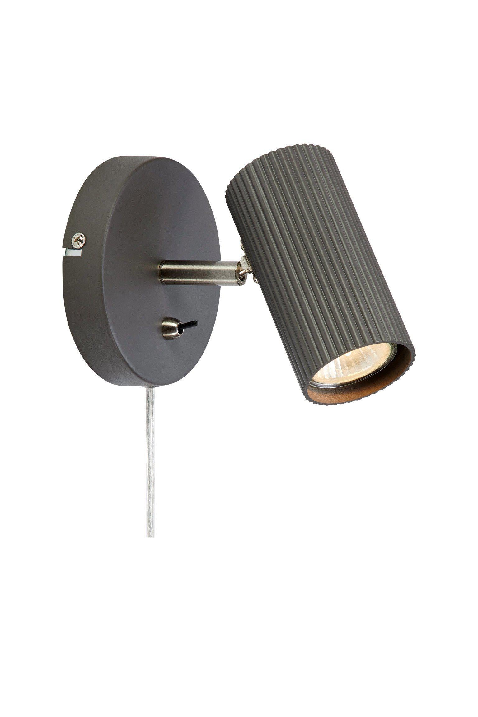 COSTILLA vägglampa 1L Dark Grey/Satin Nickel