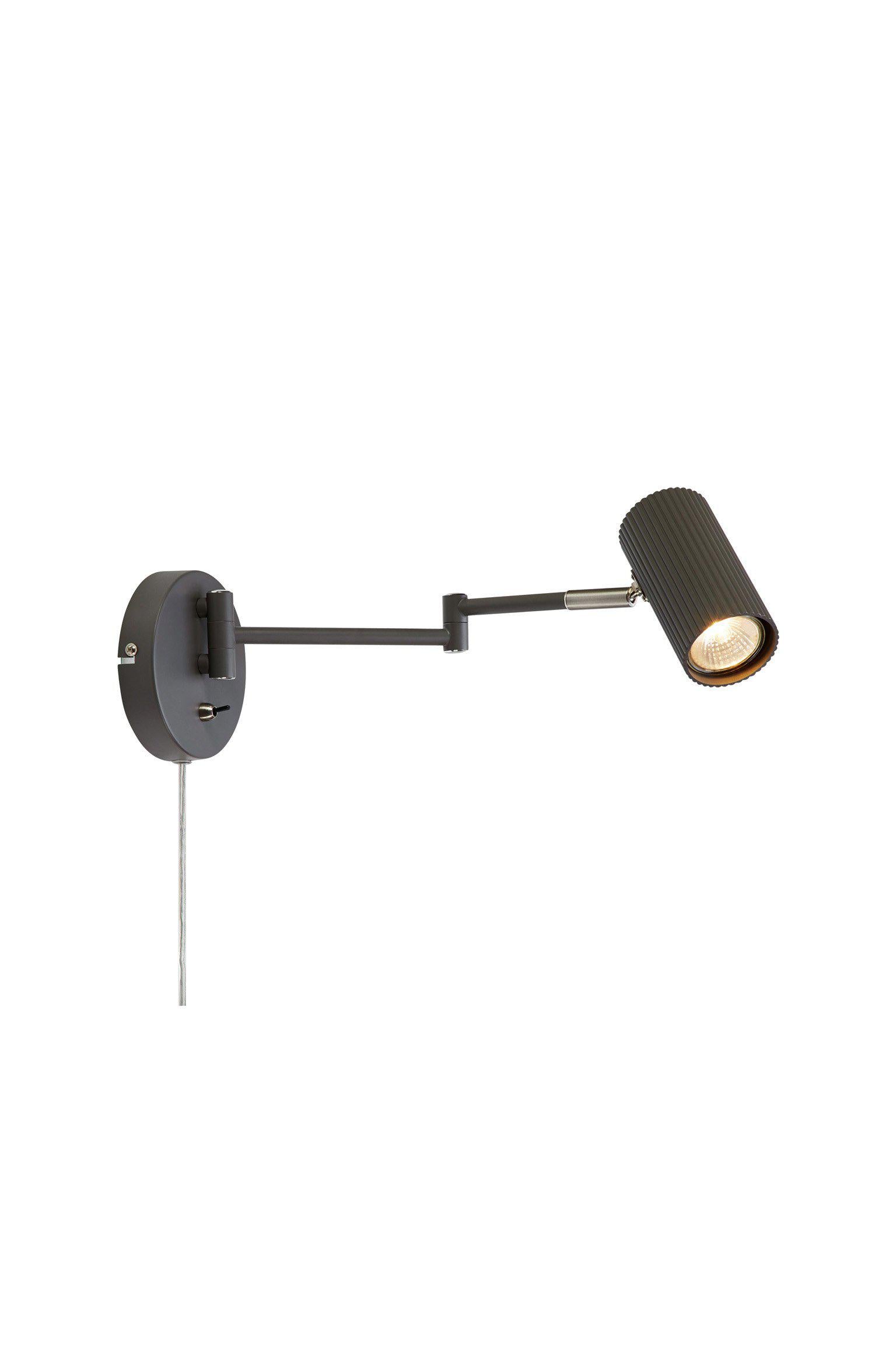 COSTILLA vägglampa Swing Arm 1L Dark Grey/Satin Nickel