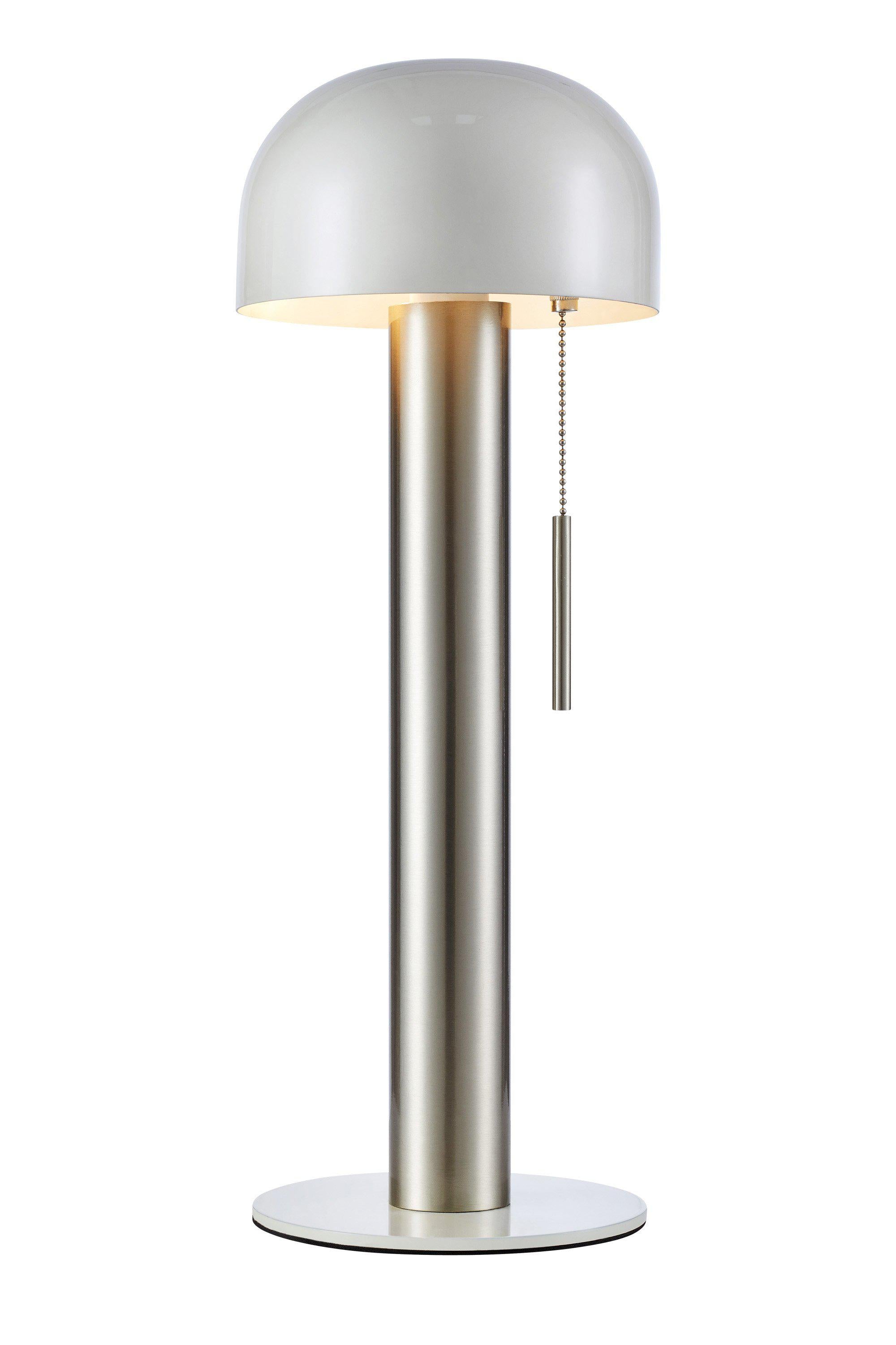COSTA bordslampa 1L Satin Nickel/White