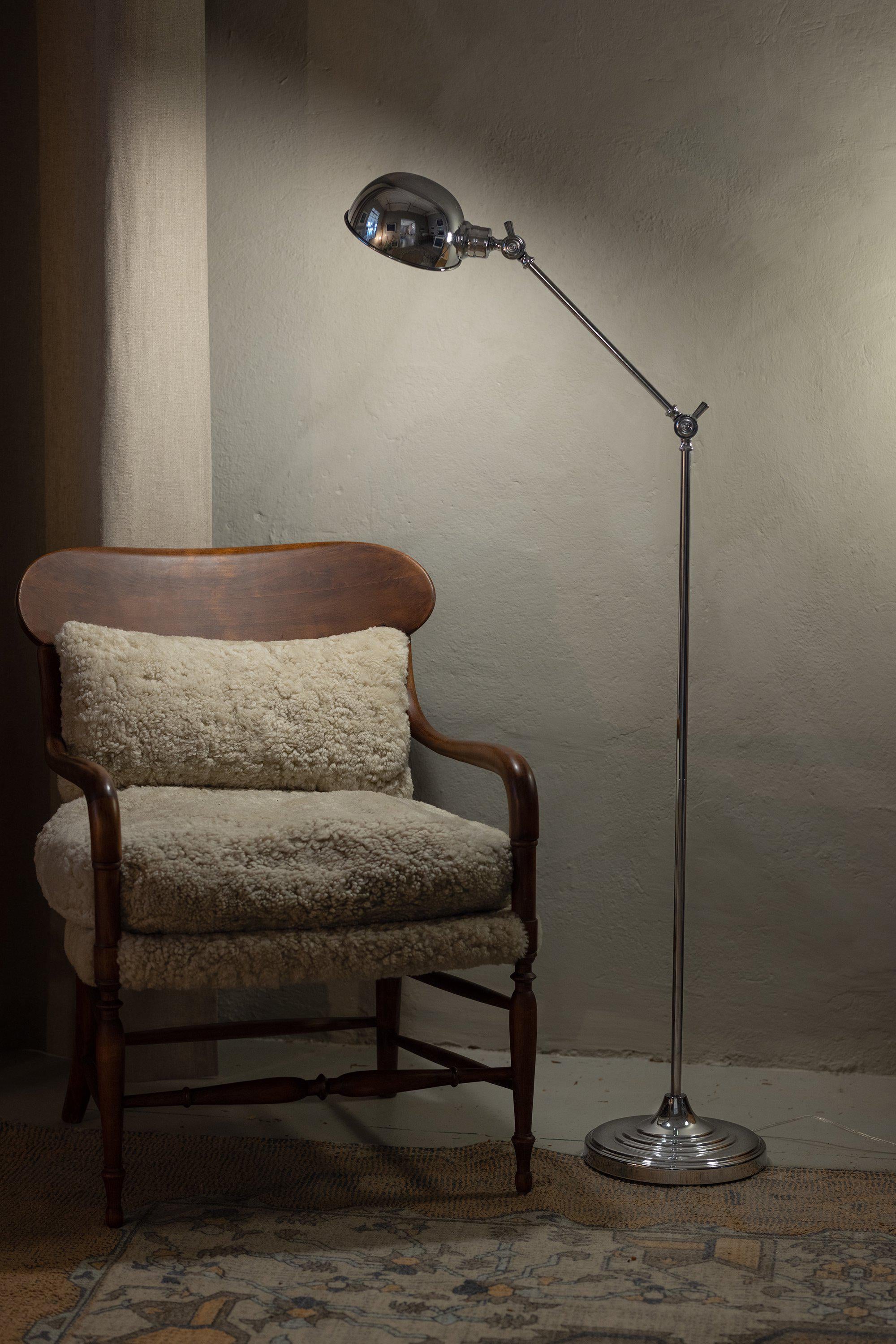 PORTLAND golvlampa 1L Chrome