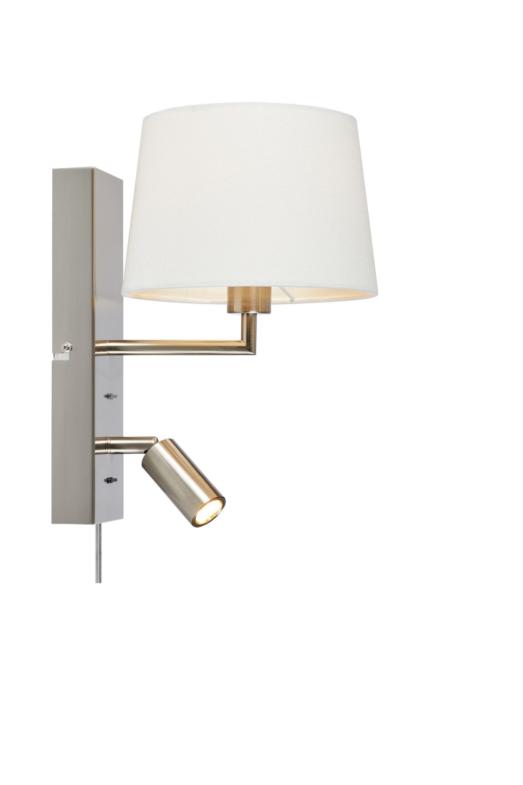 COMO vägglampa 2L Steel/White