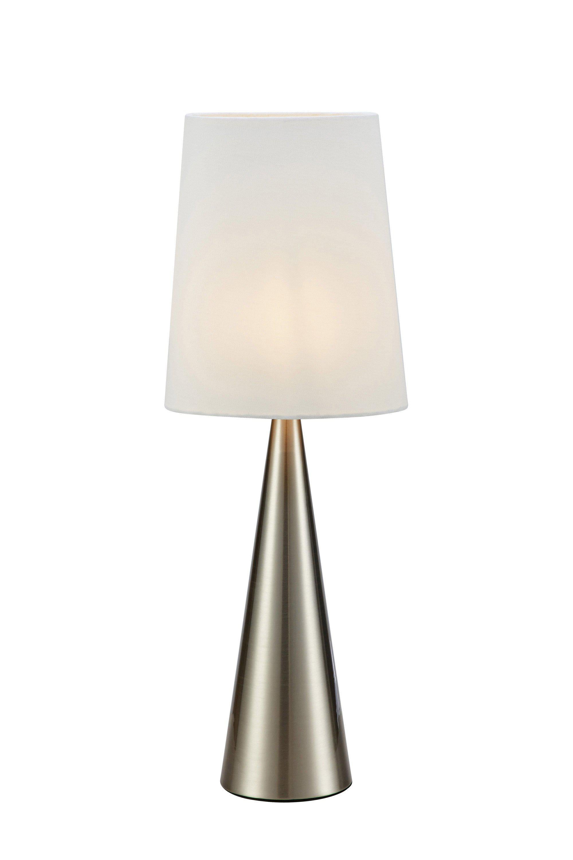 CONUS bordslampa 1L Satin Nickel/Offwhite