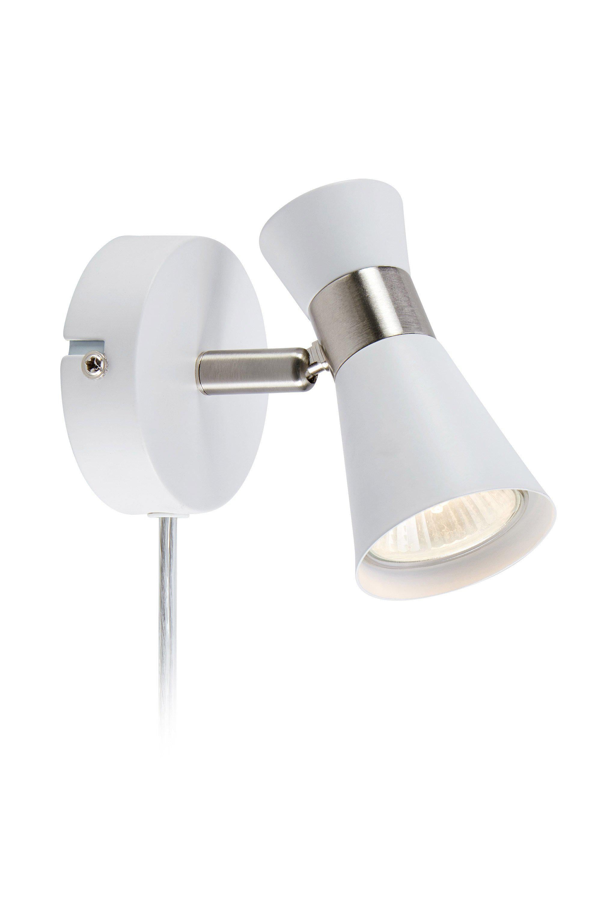 FOLIE vägglampa 1L White/Satin Nickel