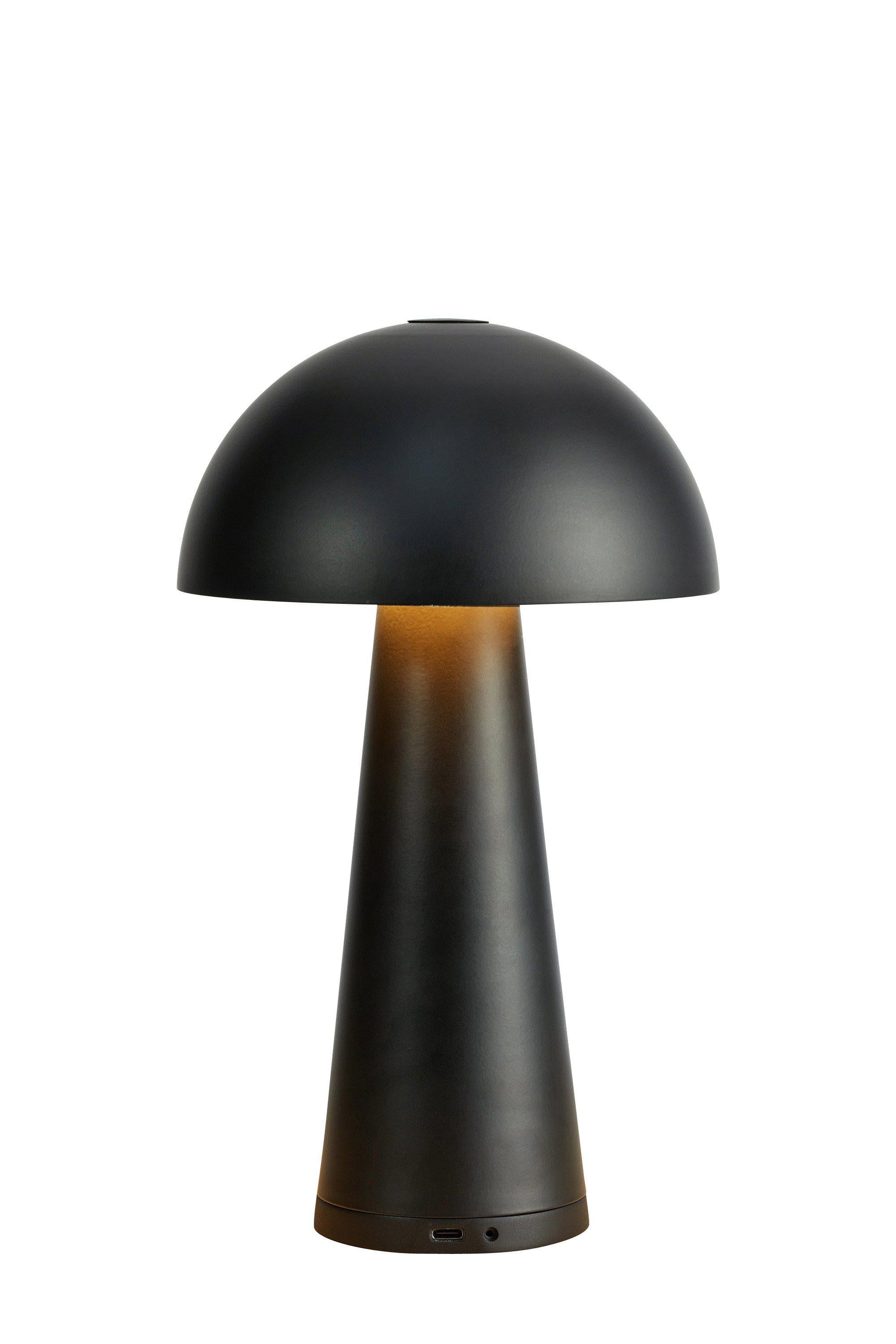 FUNGI Rechargeable bordslampa Matt Black B/O