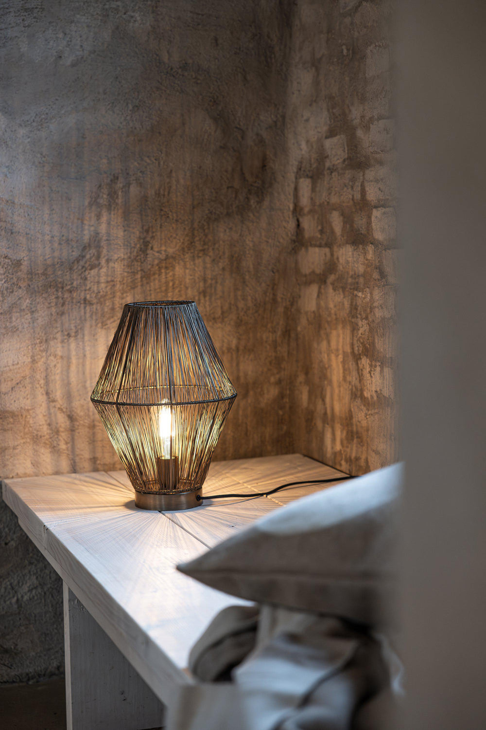 CASA bordslampa 1L Antique Brass