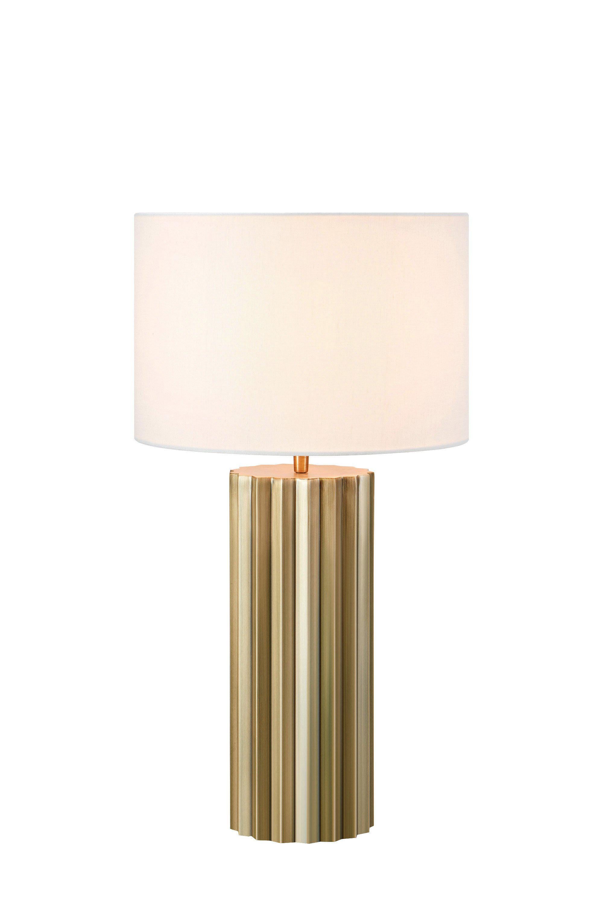 HASHIRA bordslampa 1L Antique Brass/Offwhite