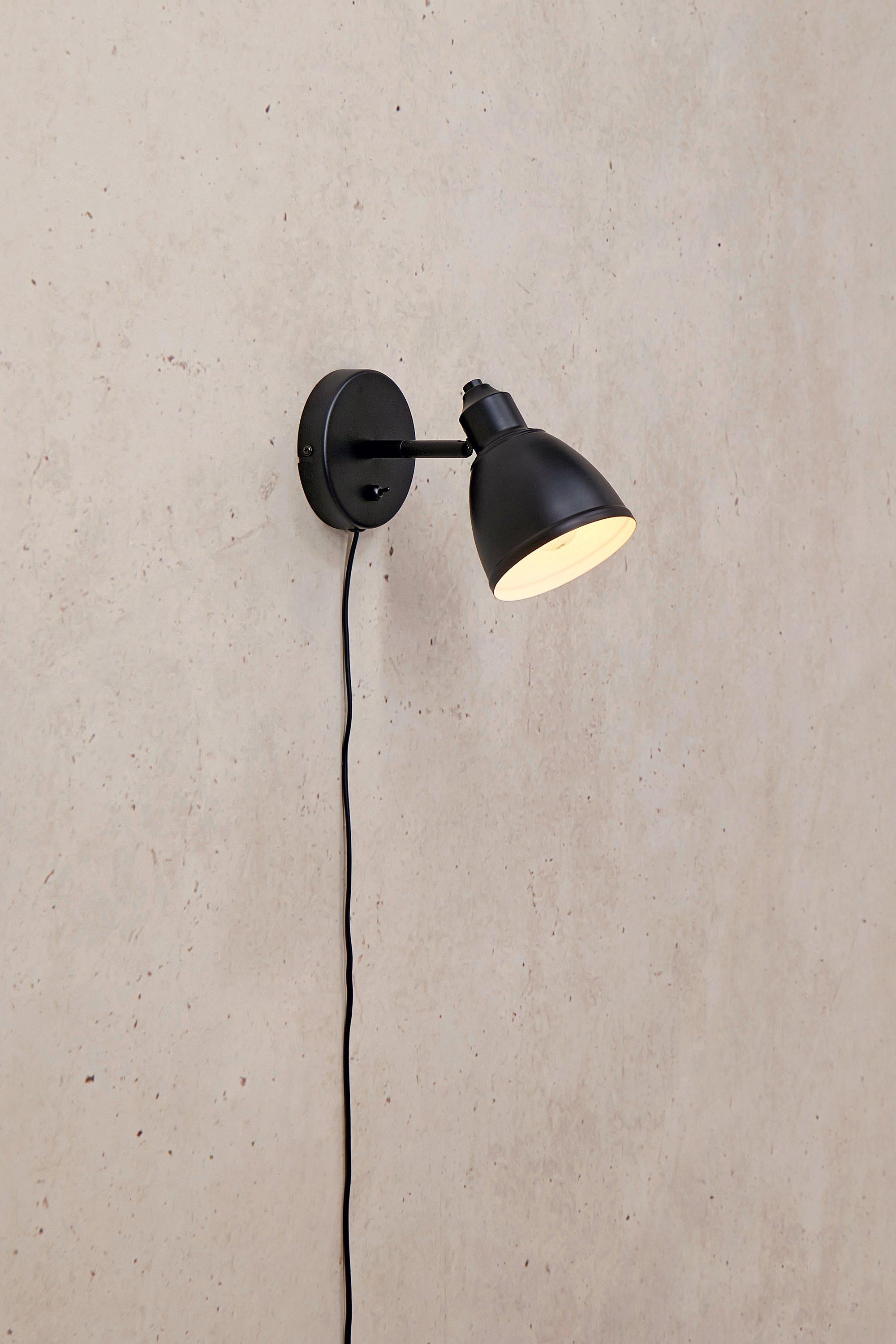 STORY vägglampa 1L Matt Black