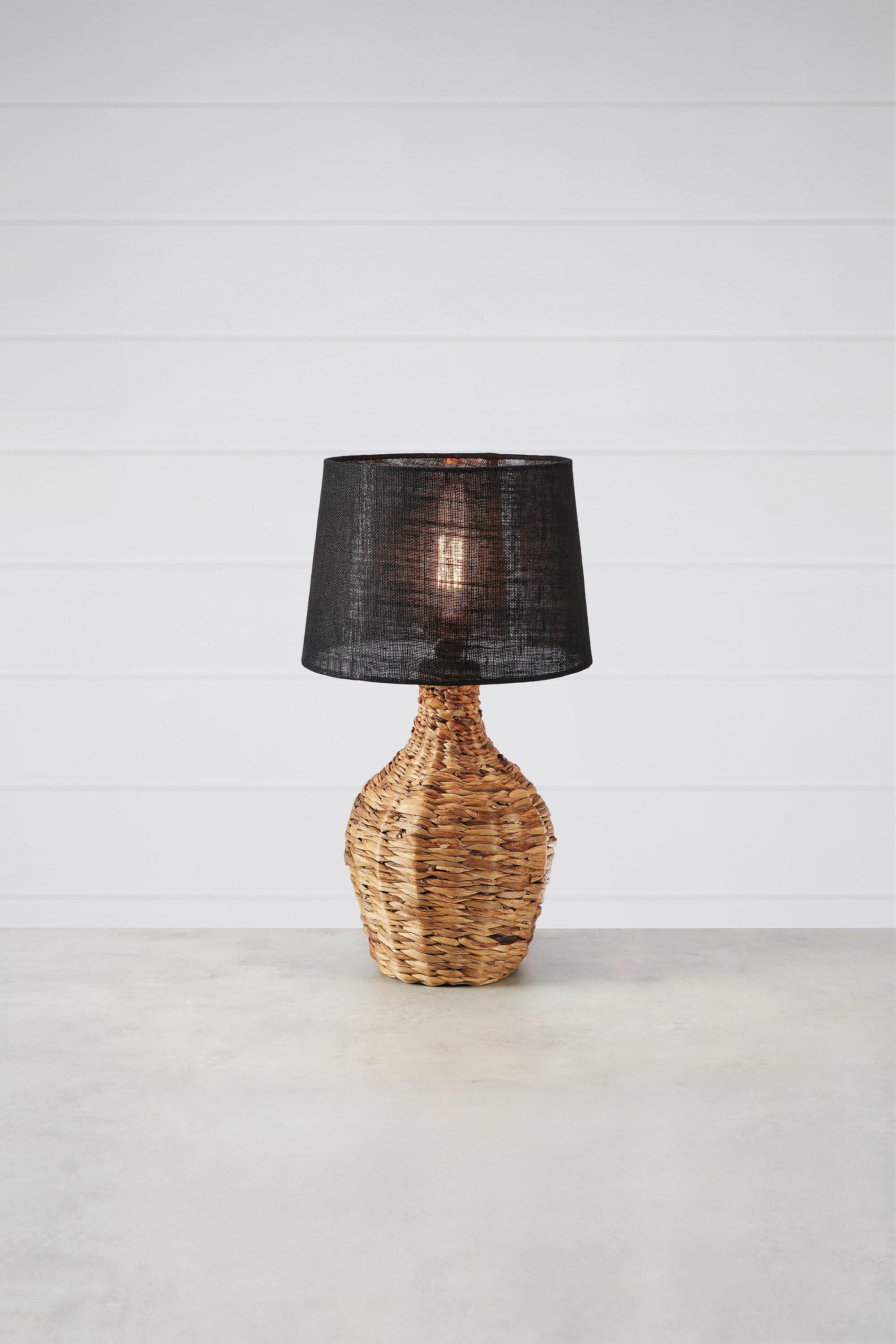 PAGLIA bordslampa 1L Black/Natural