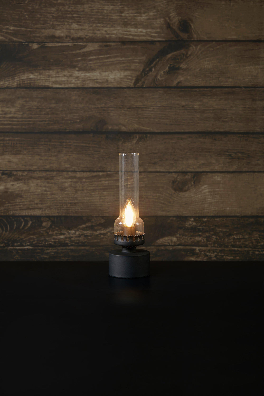 KANDELLA bordslampa 1L Sandy Black/Clear