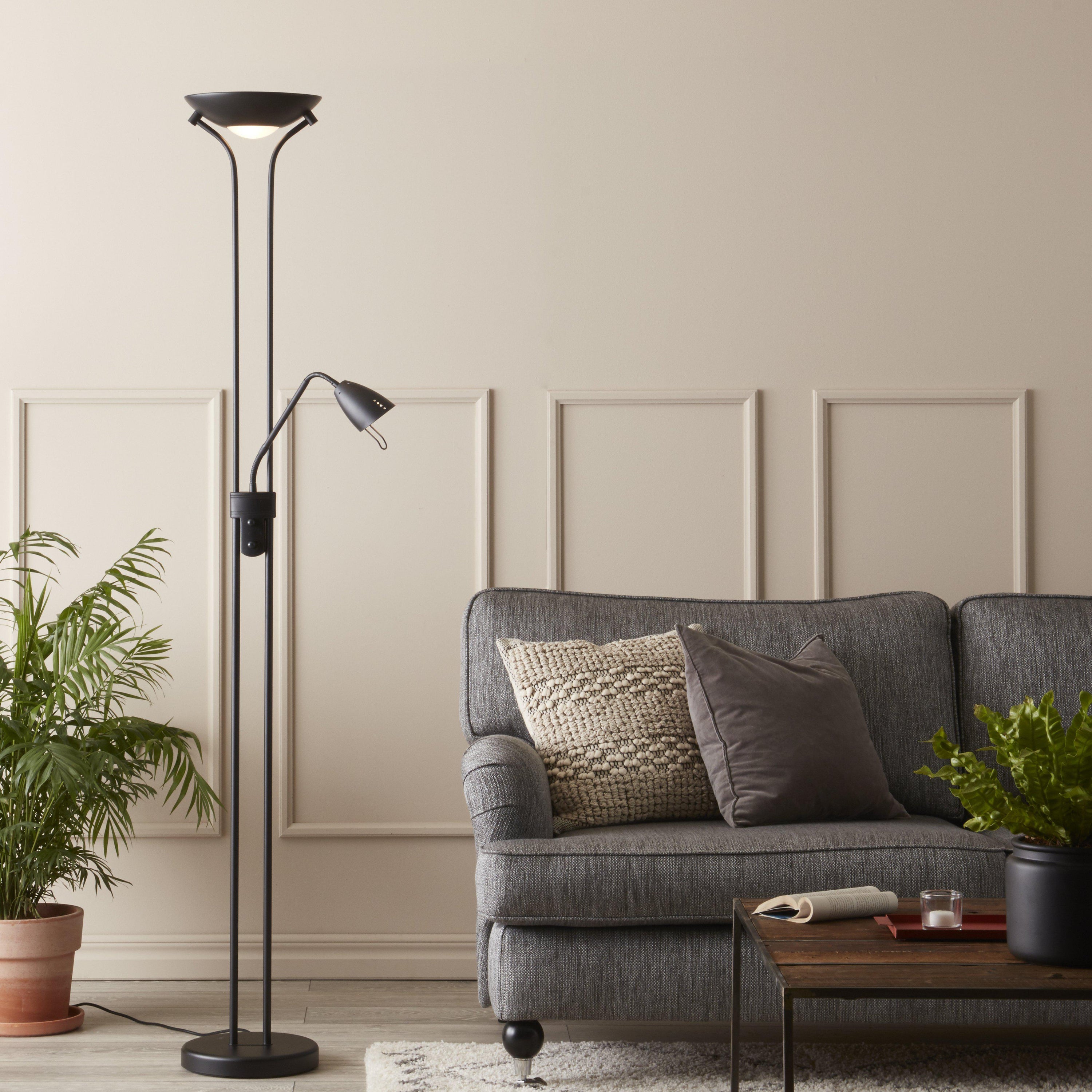 DETROIT golvlampa 2L Black