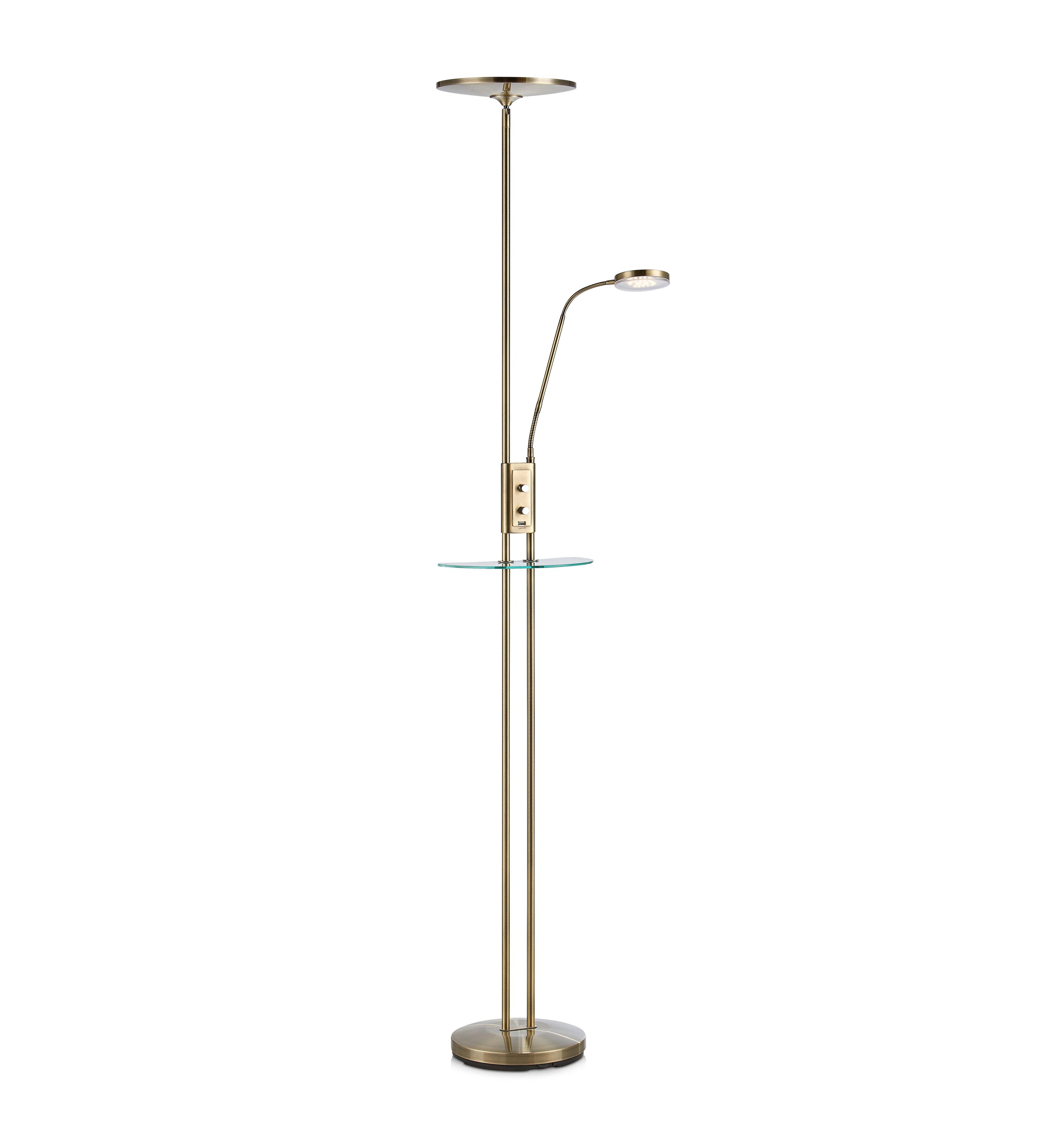 FRIEND Uplight 2L LED Antique Brass USB