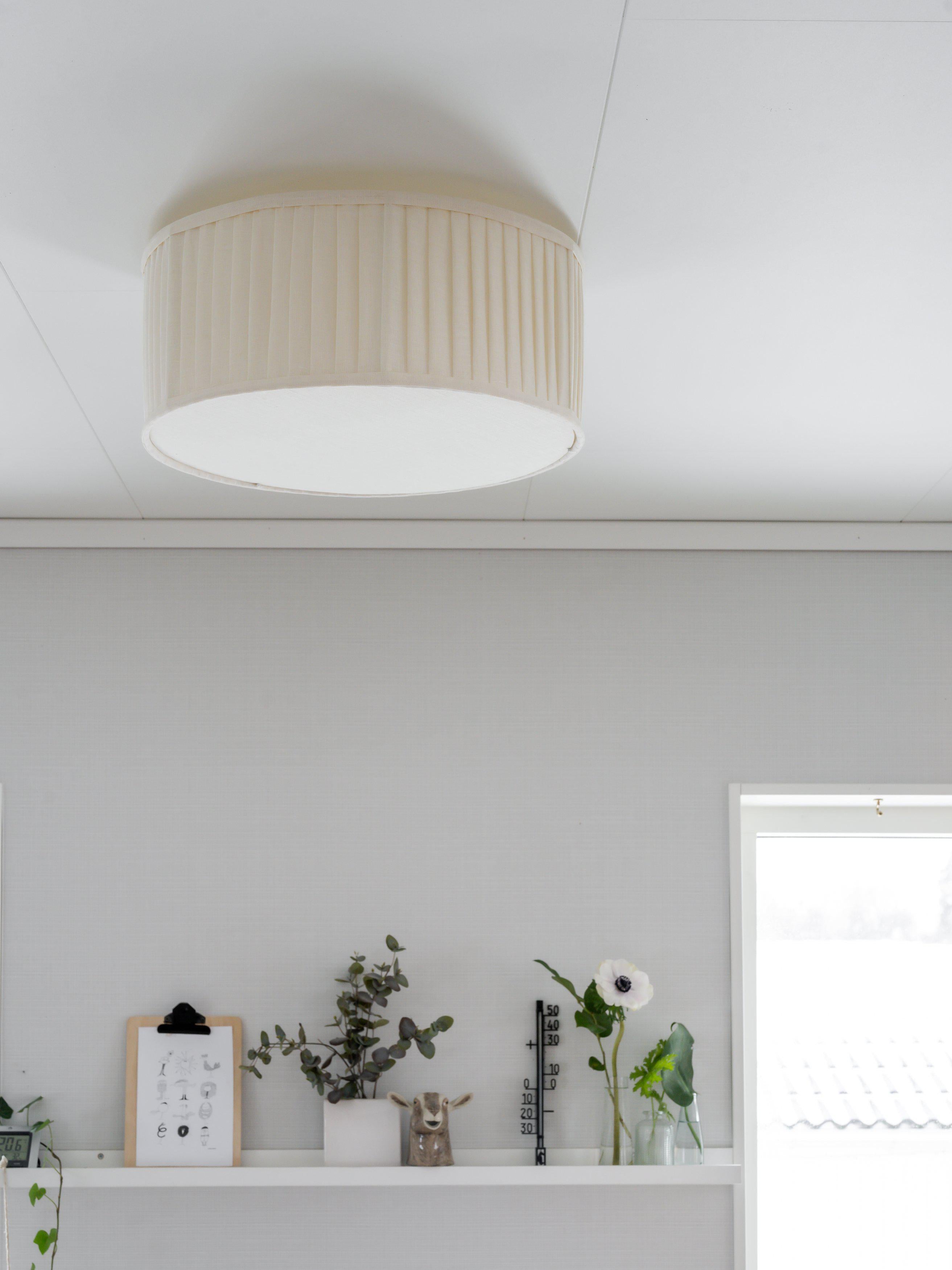 Plafond Plissé luonnonvalkoinen 45cm