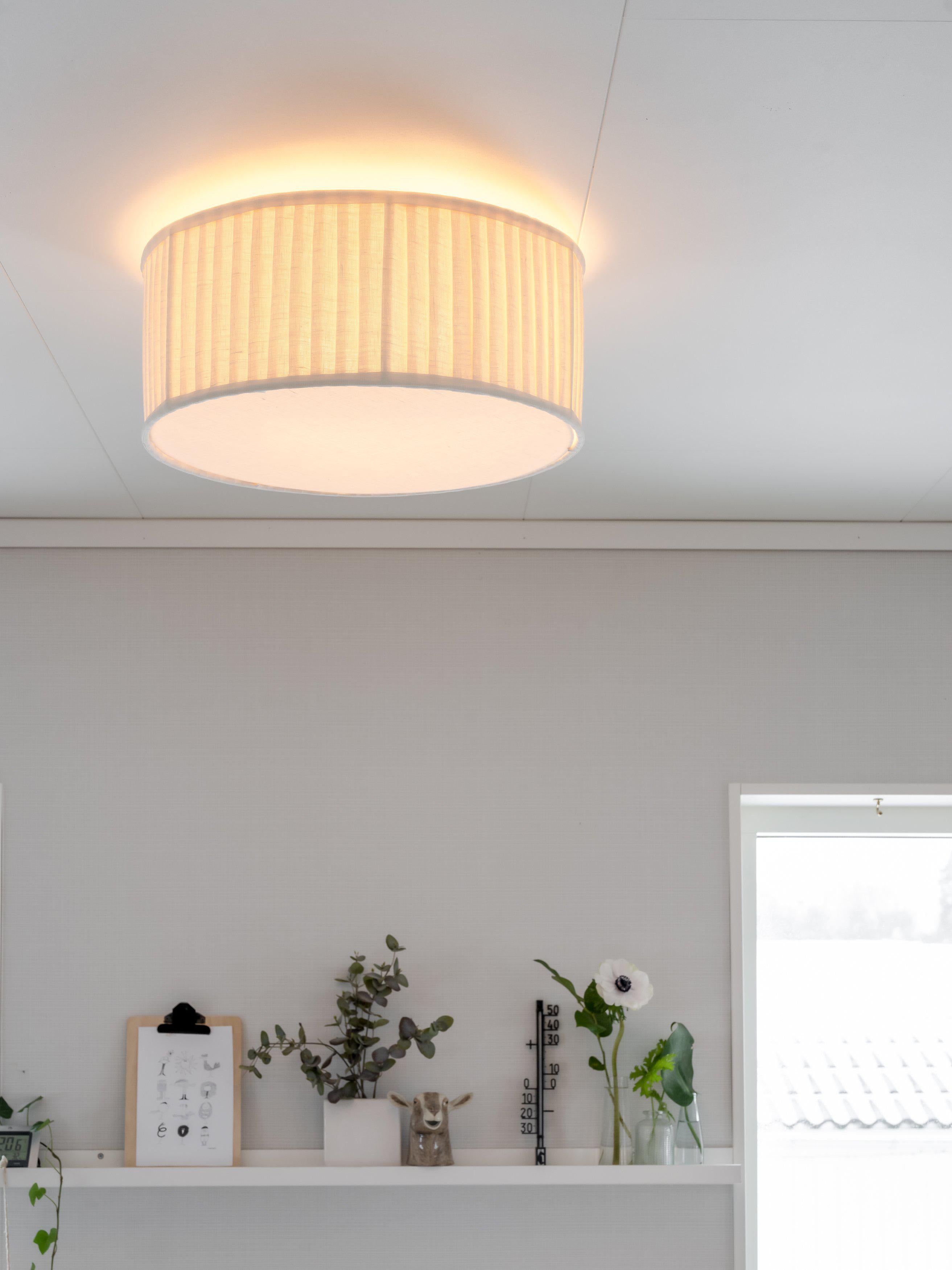 Plafond Plissé luonnonvalkoinen 45cm