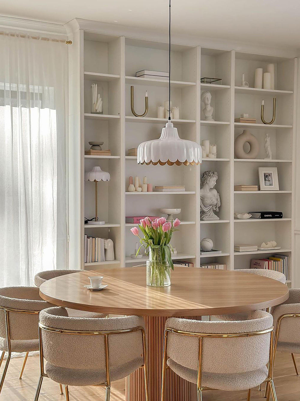 Wells kattovalaisin valkoinen/kulta 43cm