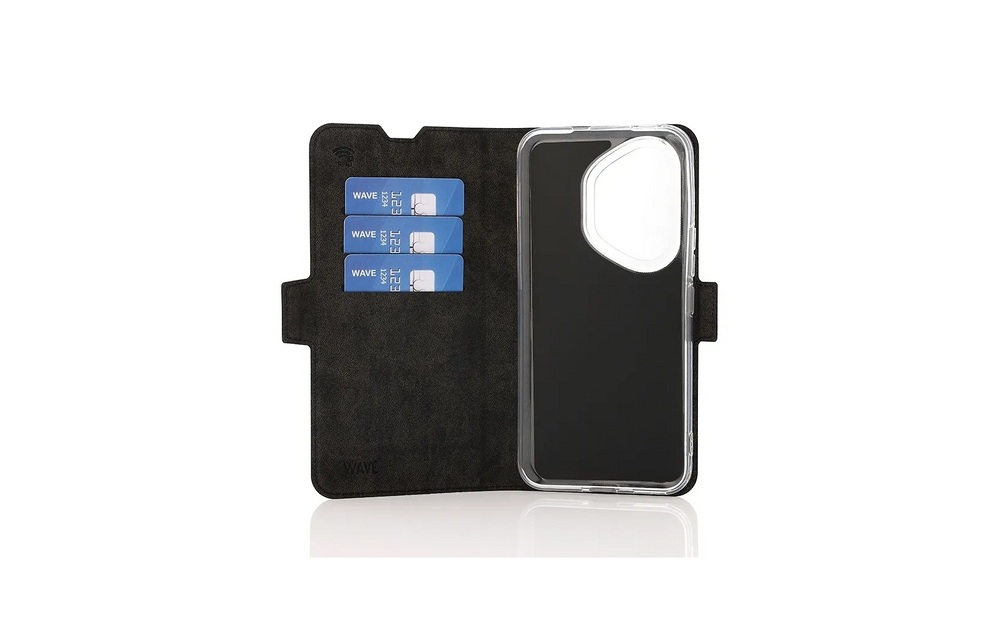 Wave Book Case suojakotelo, Honor 400 Pro, musta
