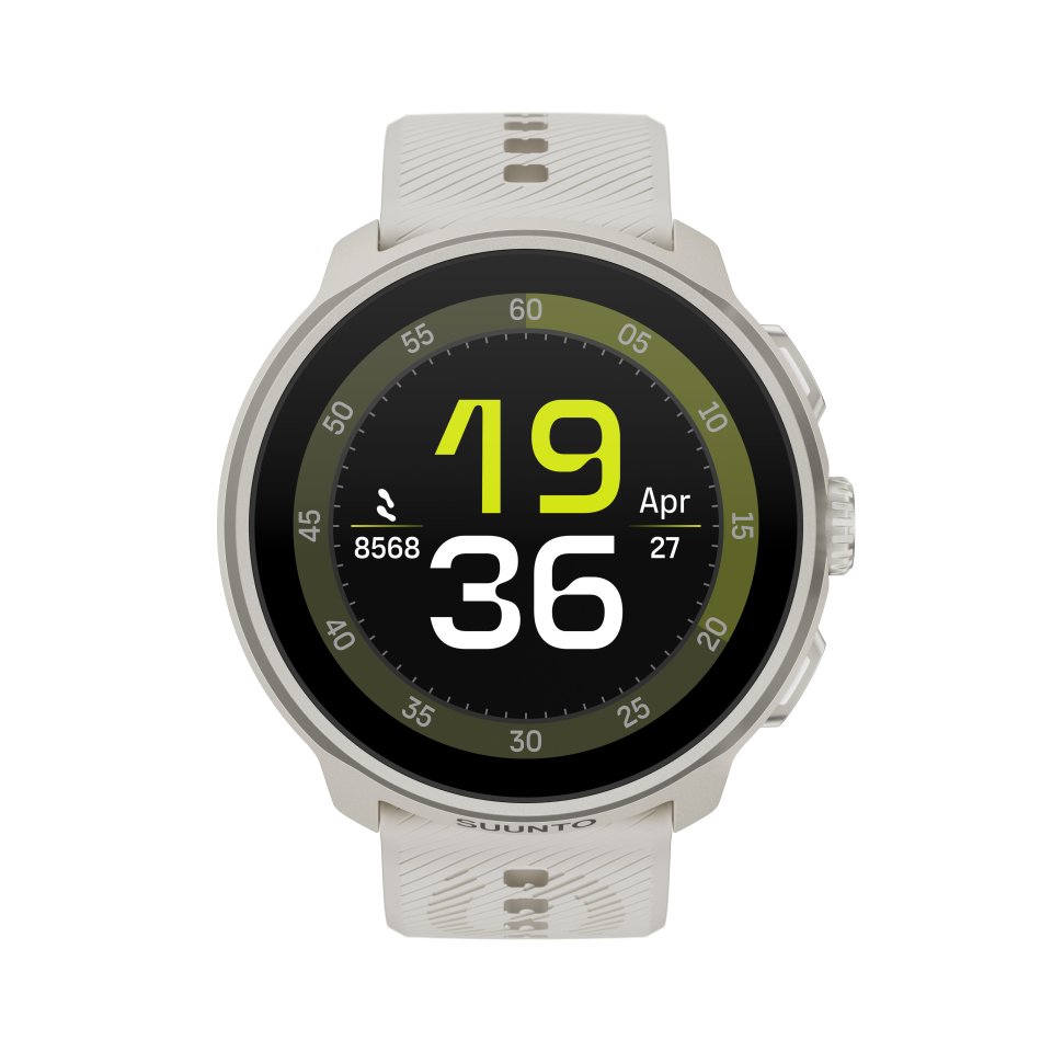 Suunto Run urheilukello, 46 mm, Frost Gray silikonirannekeella