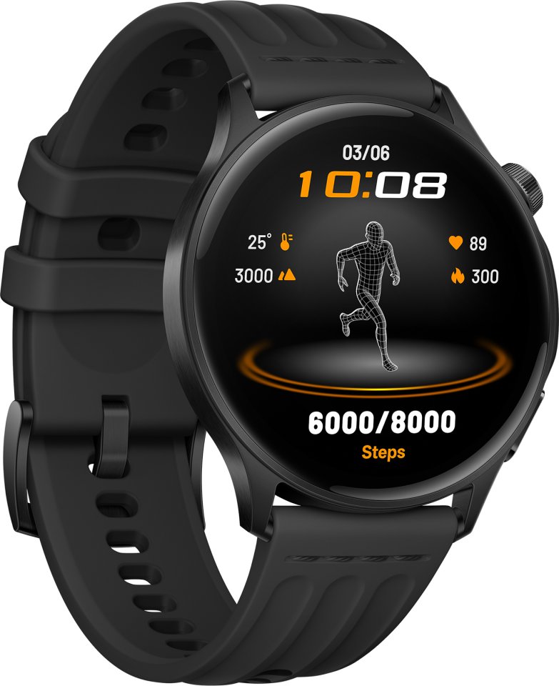 OPPO Watch S älykello fluorokumirannekkeella, musta