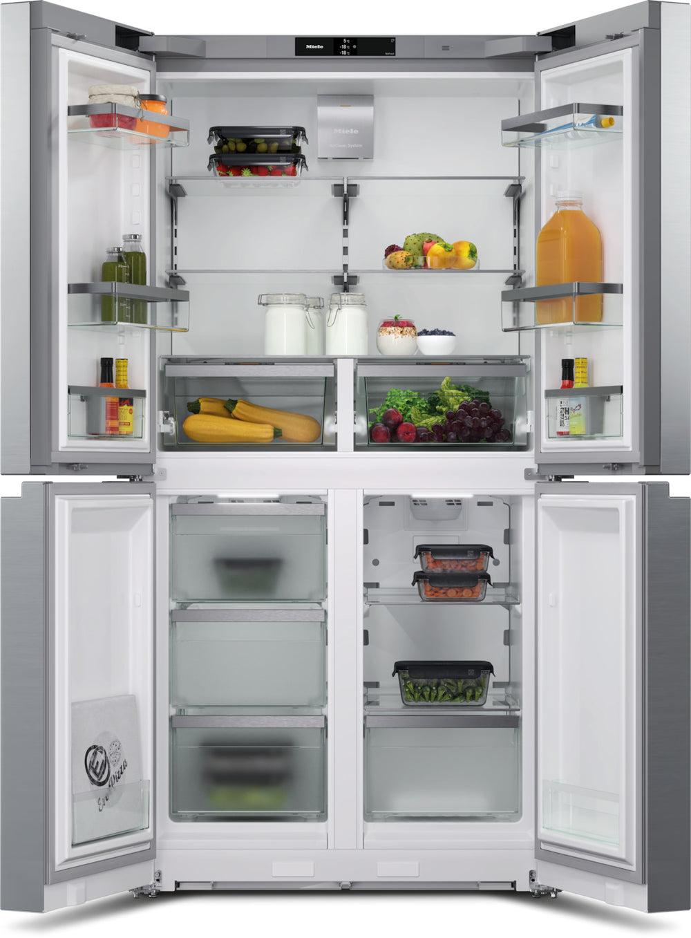 Miele KFFD 6741 French Door jääkaappipakastin, teräs – kuva 2