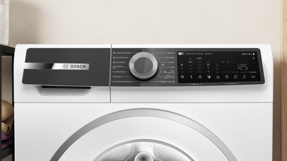 Bosch WNG2541LSN Serie 6 kuivaava pyykinpesukone, valkoinen