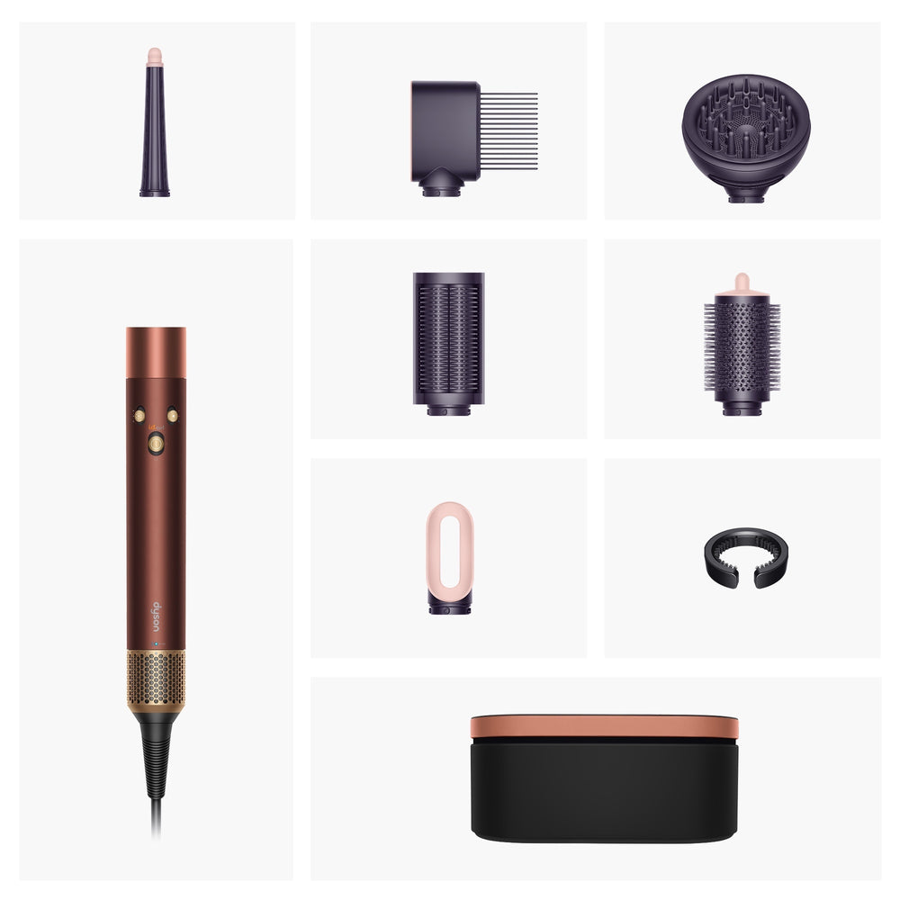Dyson Airwrap I.D. Curly + Coily multi-styler ja hiustenkuivaaja, Plum Copper