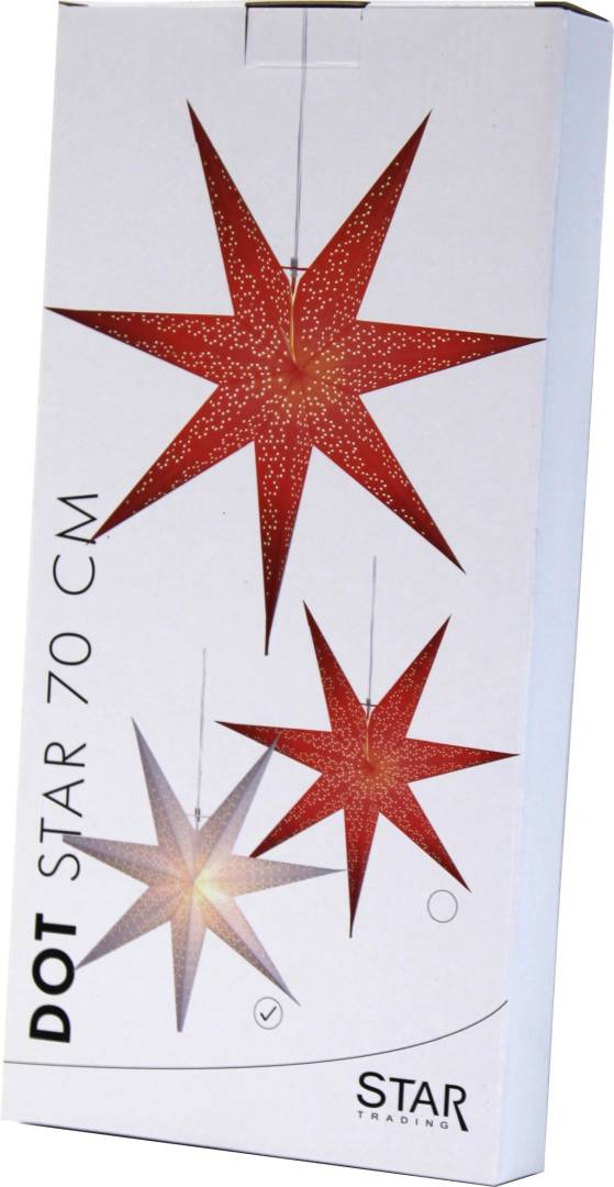 Dot Star paperitähti 70 cm valkoinen