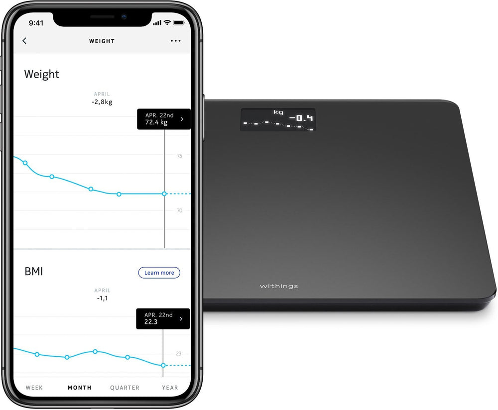 Withings Body -henkilövaaka, musta