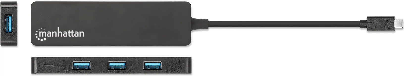 Manhattan USB-C-USB-A-Hubi, 4 porttia