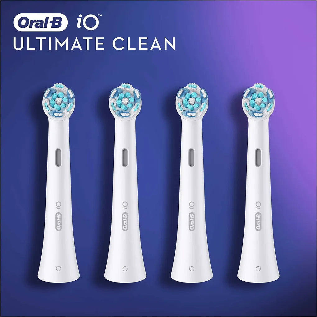 Oral-B iO Ultimate Clean ersättningsborstar, vit, 4 st