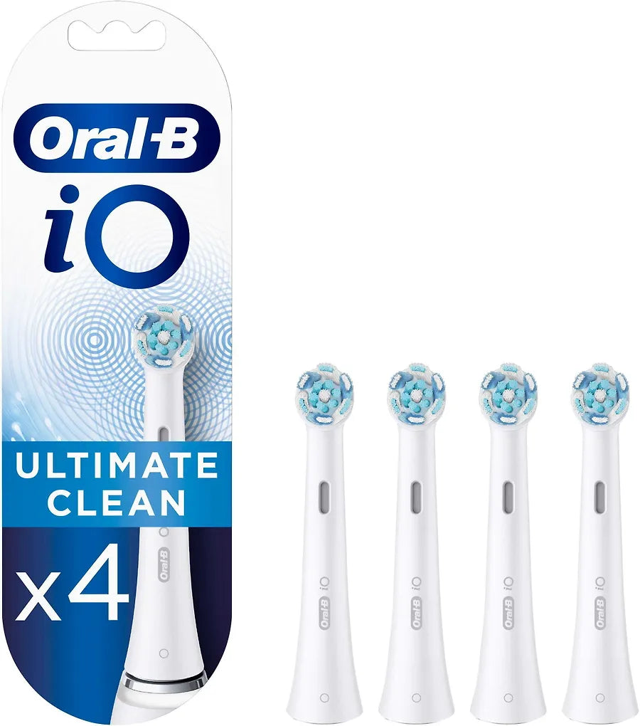 Oral-B iO Ultimate Clean ersättningsborstar, vit, 4 st