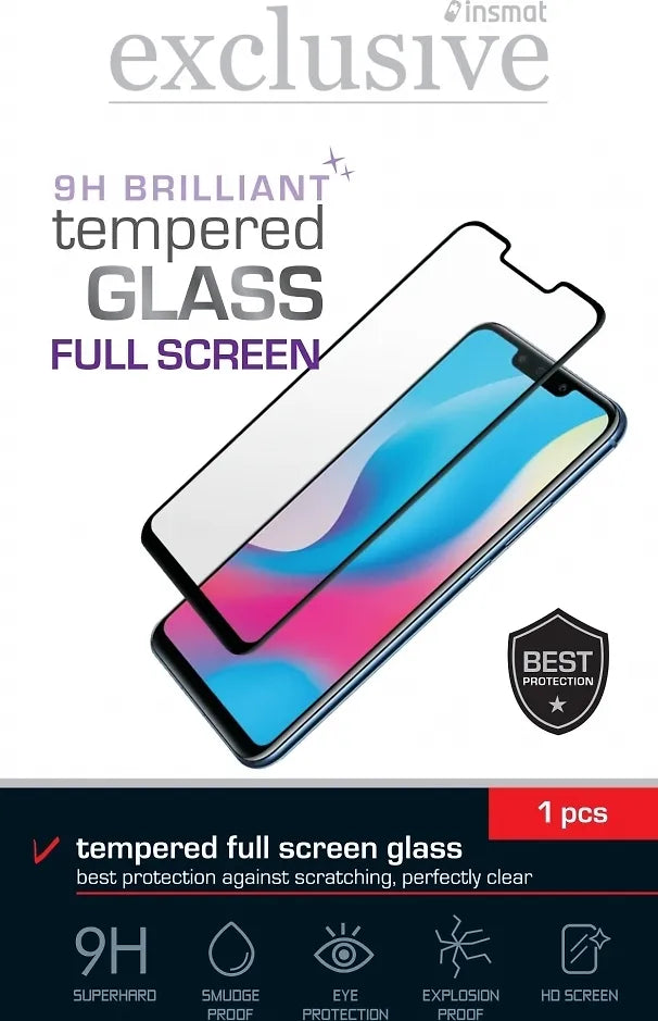 Insmat Full Screen -panssarilasi, Samsung Galaxy A12 / A13 4G / A13 5G / A32 5G / A04S, musta