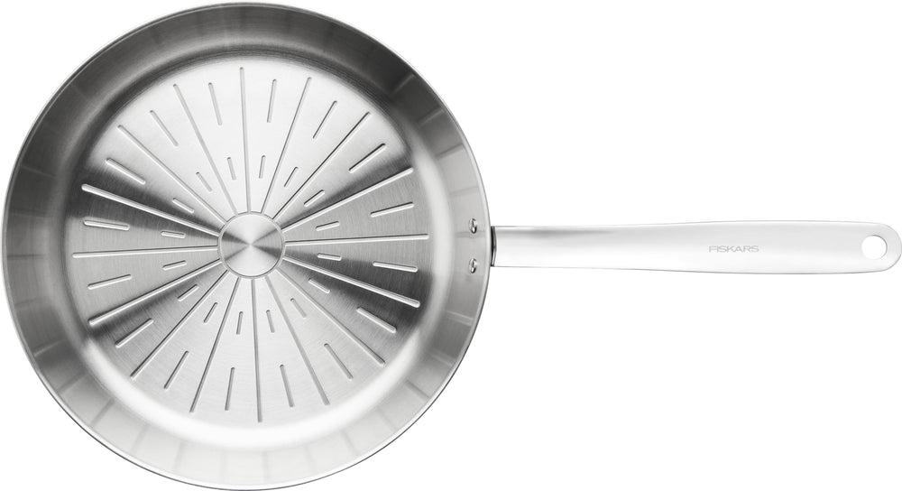 Fiskars All Steel Pure -paistinpannu, ruostumaton teräs, 28 cm – 2