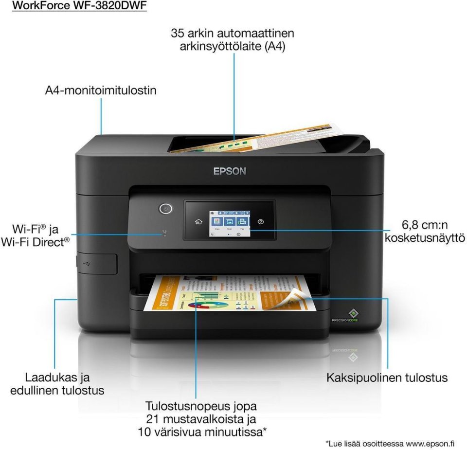 Epson WorkForce Pro WF-3820DWF -monitoimitulostin