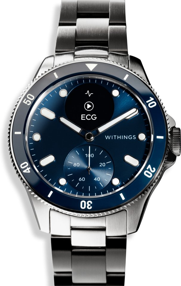 Withings Scanwatch Nova älykello, 42 mm, sininen