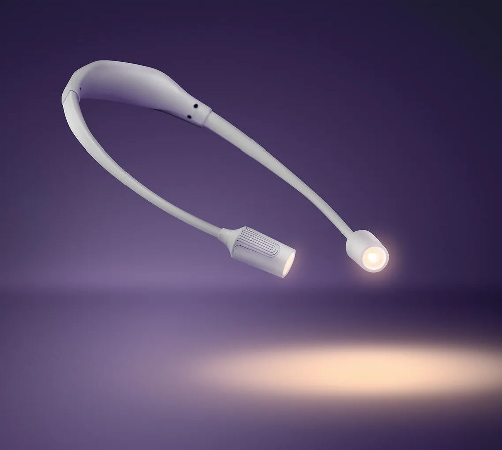 Fuj:tech luku- ja käsityövalo, USB-ladattava, valkoinen