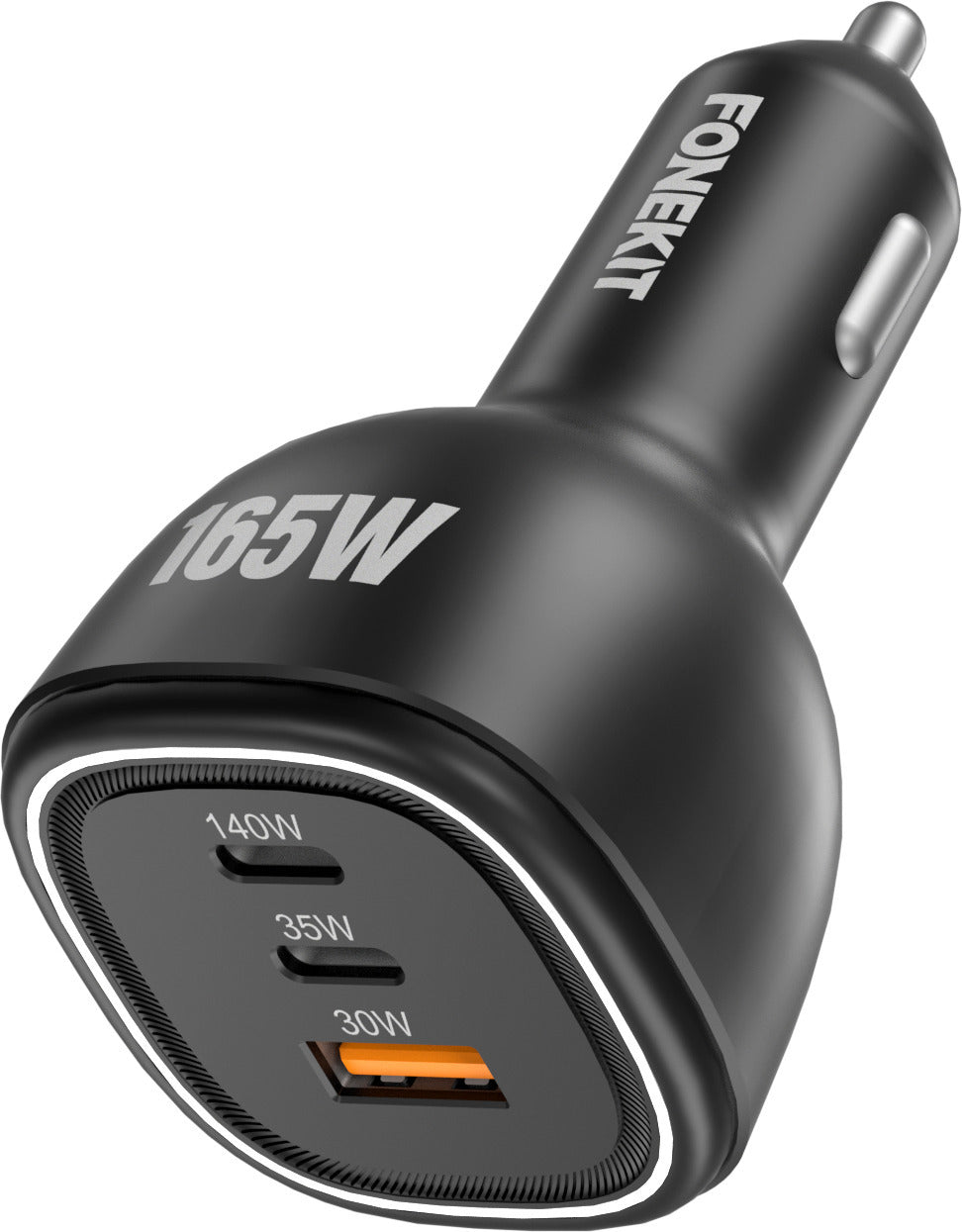 FoneKit Travel 165W, 2 x USB-C + USB-A -autolaturi – 2