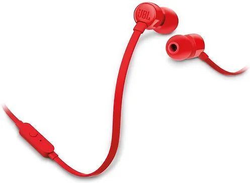 JBL T160 trådbundna hörlurar, röda