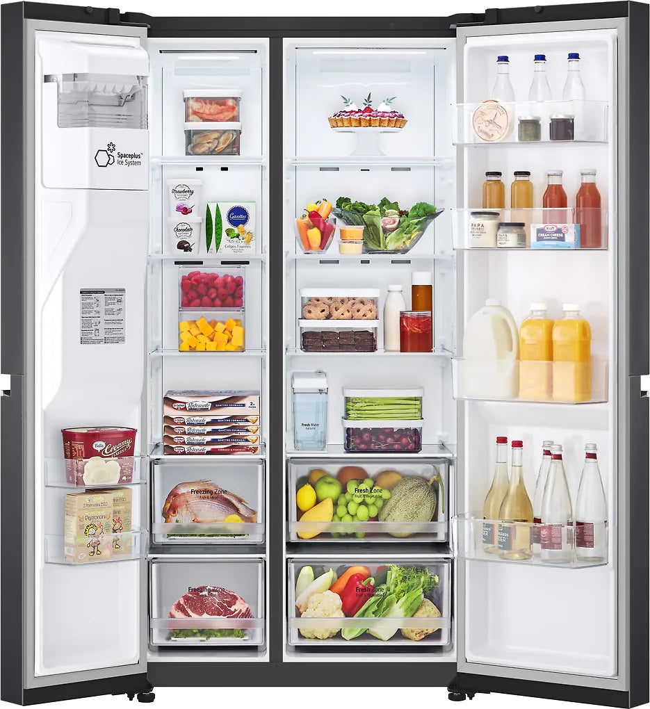 LG GSLV71MCTD Side By Side, musta