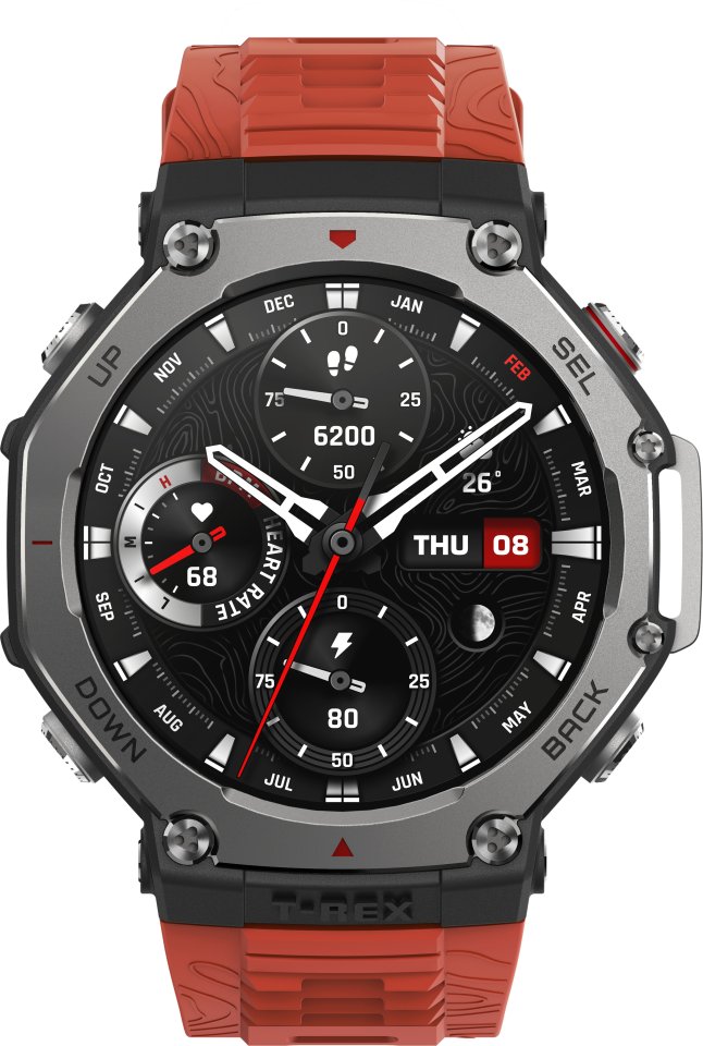 Amazfit T-Rex 3 -älykello, 48,5 mm, punainen