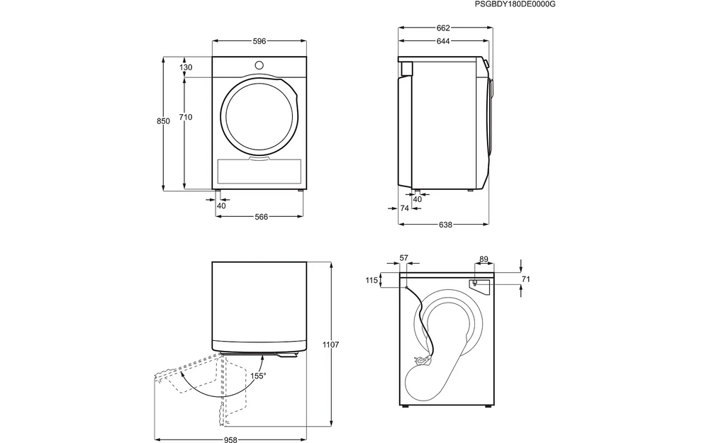 Electrolux 600 GentleCare kuivausrumpu (EDI610W83W)