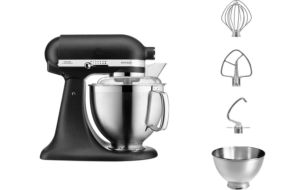 KitchenAid Artisan 5KSM185PSEBK -yleiskone, musta valurauta