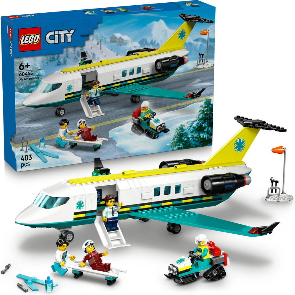 LEGO City 60465 Pelastuslaitoksen ambulanssilentokone – kuva 2