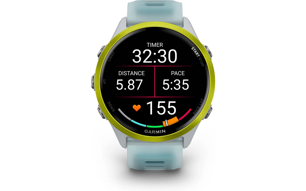Garmin Forerunner 570 GPS juoksuälykello, 47 mm, Whitestone / Amp Yellow