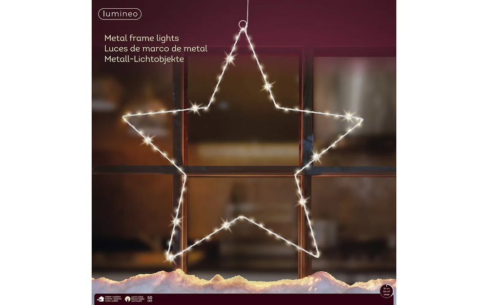 Lumineo Hängande stjärnlampa, 58 cm, för utomhusbruk