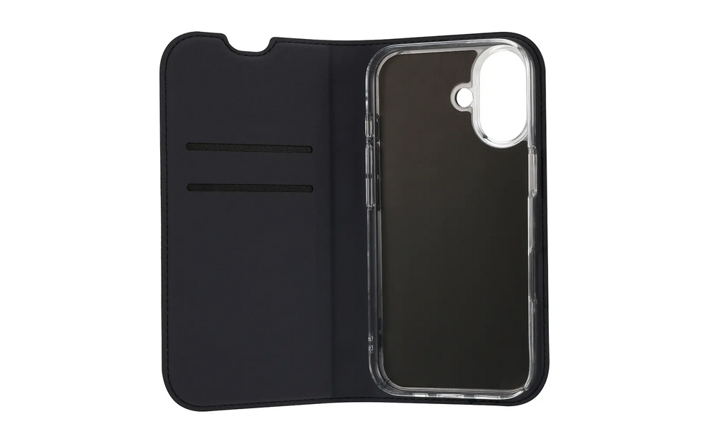 FoneKit BookCase suojakotelo, iPhone 17, musta