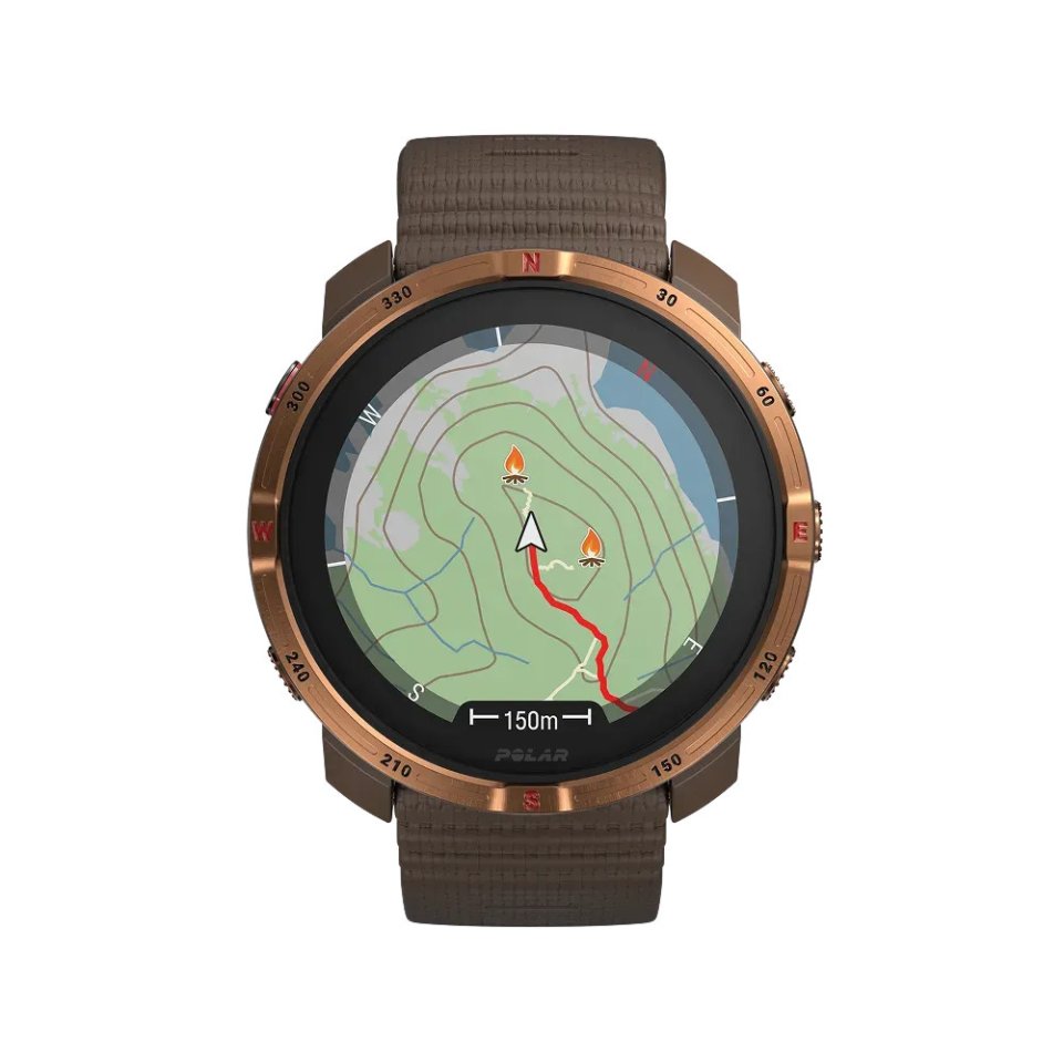 Polar Grit X2 outdoor-kello, S-L, ruskea