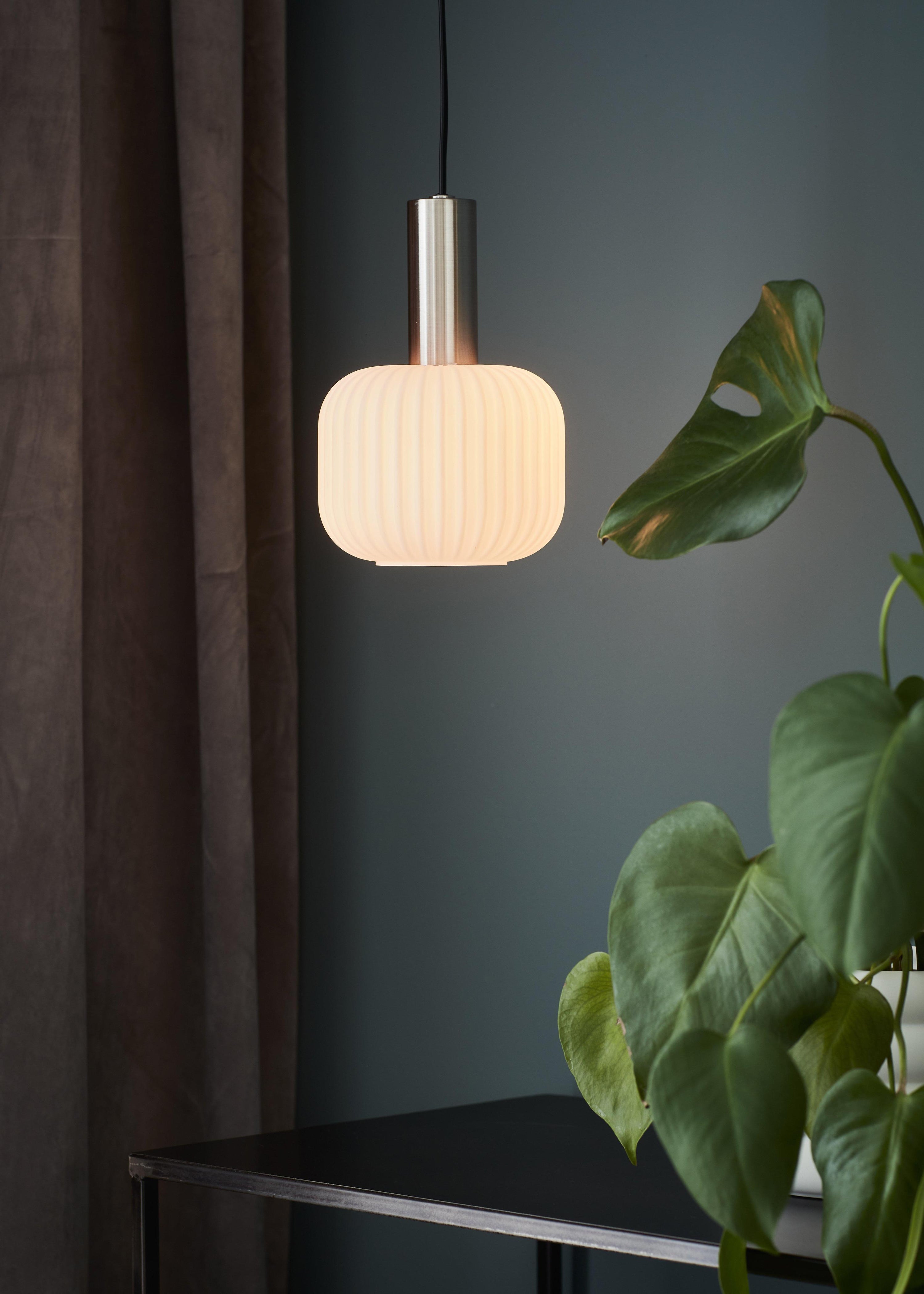 SOBER taklampa Small 1L Steel/White