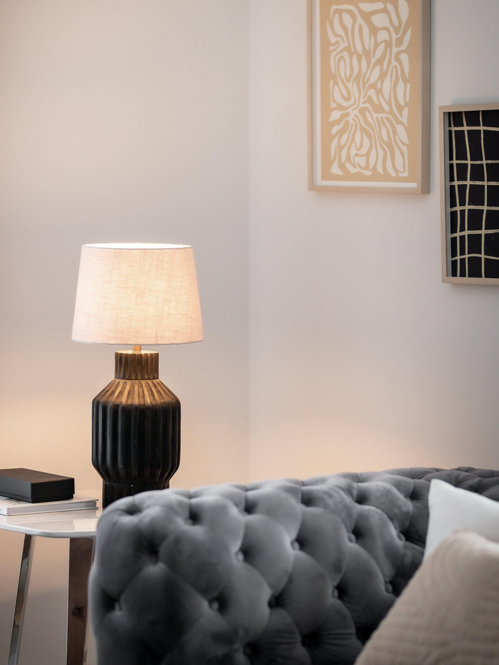 Turi lampunjalka mustanruskea 45cm