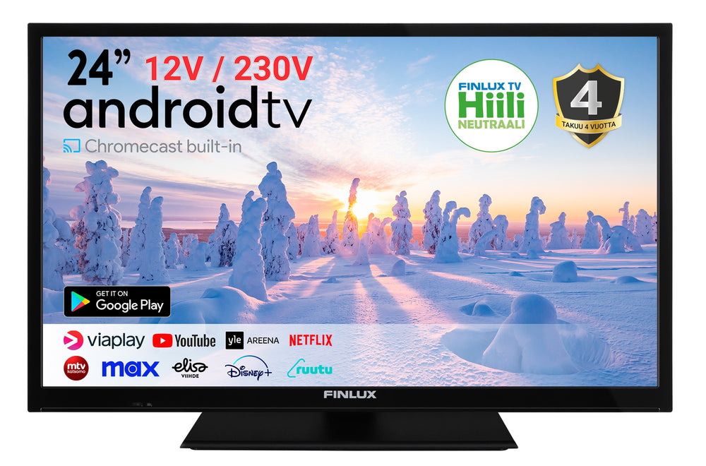Finlux 24" M7 Android Smart TV 12V tuella (2025)