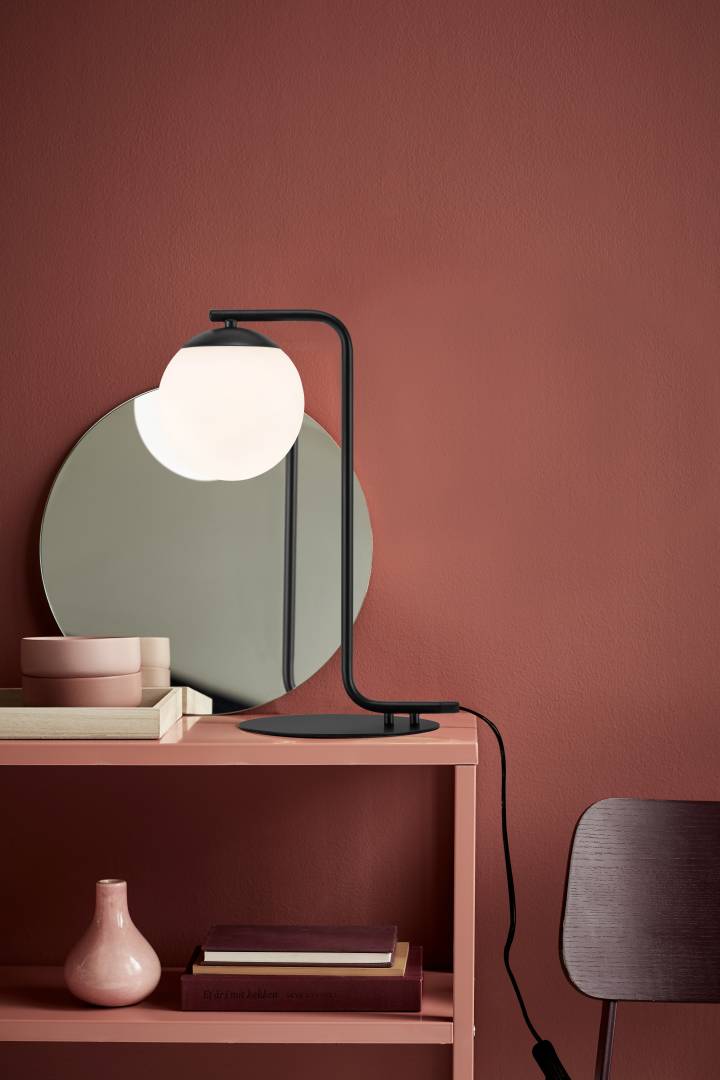 Grant pöytävalaisin musta, opaali